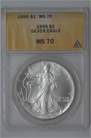 1995 ASE Silver Eagle ANACS MS70