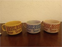 3 soup bowls