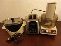 GE food processor, toaster, deep fryer