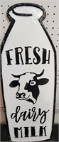 Fresh Dairy Milk Sign Shaped like a bottle