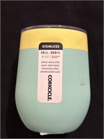 Corkcicle Yellow & Blue 12 OZ Stemless