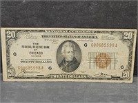 1929 $20 US Currency