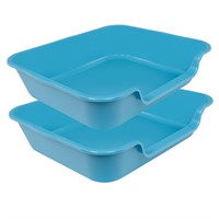 Blaucasa 2 Pack Extra Large Dog Litter Box Pan Tra