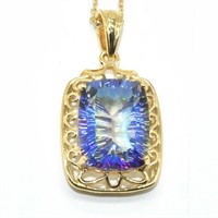 S/Sil Mystic Topaz(8.4ct) Necklace