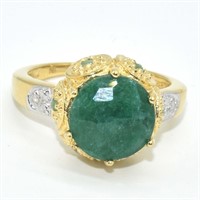 S/Sil Emerald(3.6ct) Ring