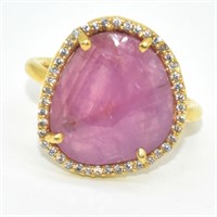 S/Sil Ruby Cz(7.2ct) Ring