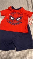C11) NEW 12-18m Spider-Man outfit 
Something did