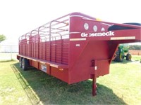 2013 Gooseneck 24’x6.6’ cage top stock trailer