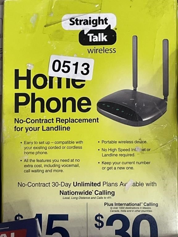 STRAIGHT TALK HOME PHONE RETAIL $120