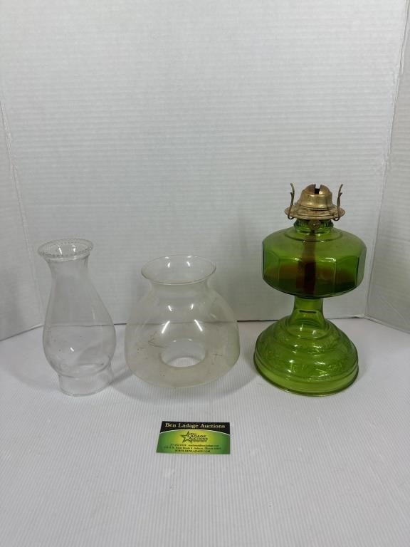 Green Colored Oil Lamp
