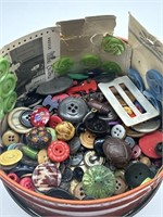 Tin of Darker Color Buttons