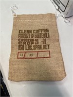 Burlap coffee bag