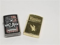 Two Lighters, Zippo and Firebird