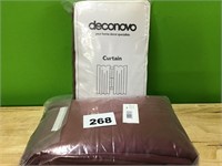 Deconovo Dark Red Curtain lot of 2