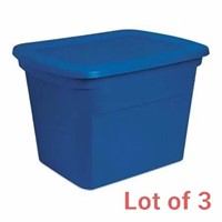 Lot of 3, STERILITE 17311C08 Blue Storage Tote 23