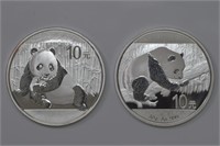 2015 and 2015 Silver .999 1ozt Pandas