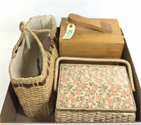 Assorted Sewing Baskets, Yarn, Thread