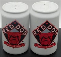 * Red Dog Salt & Pepper Shakers - Like New