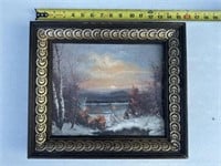 Winter Lake Scenery Painting