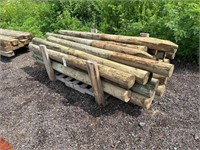 30-5" round treated posts, 7' long