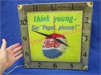 old pepsi-cola lighted clock