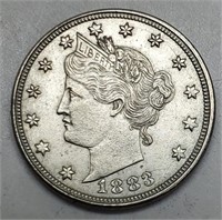 1883 No Cent V Nickel BU