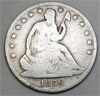 1859-O Seated Liberty Half Dollar