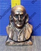 Vintage Ben Franklin Bronze Bust