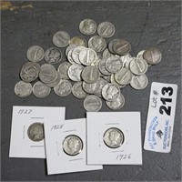 (50) Silver Mercury Dimes