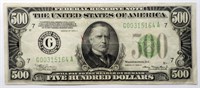 1934 $ 500 FEDERAL RESERVE NOTE