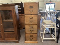 Antique Wooden Filing Cabinet