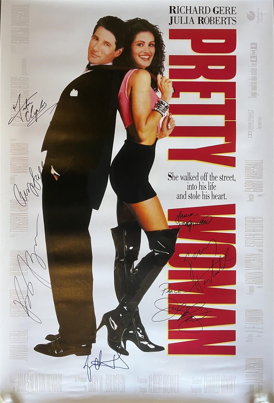 Pretty Woman cast signed movie poster