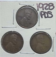 1928PDS  Lincoln Cents
