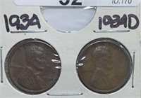 1934PD  Lincoln Cents