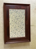 Antique walnut framed mirror