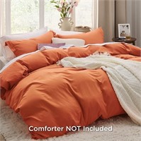 WF1096  Orange Prewashed Duvet Queen, 90x90