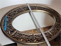 Oval Mirror - Brown
