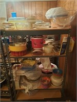 Shelf Unit, Tupperware, Bundt Pans