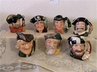 7 Royal Doulton Toby Mugs