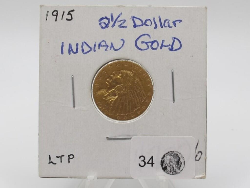 1915 $2.50 GOLD INDIAN HEAD VERY NICE