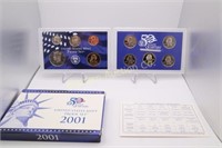 2001 US Mint Proof Coin Set 10 Coins in Lot