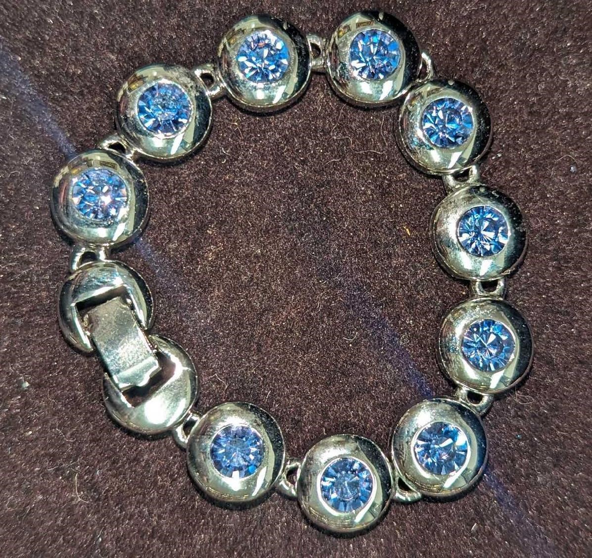 Nolan Miller Simulated Tanzanite Silver Tone Brace