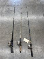 3 Aiwa & Zebco Fishing Rod & Reels