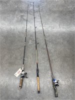 2 Zebco Fishing Rod & Reels & Fishing Rod