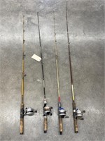 4 Fishing Rods & Reels 2 Are Zebco
