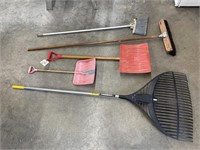 Rake - Shovel - Brooms - some broken