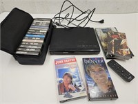 Lot of John Denver Cassettes, DVD Player w/Remote+