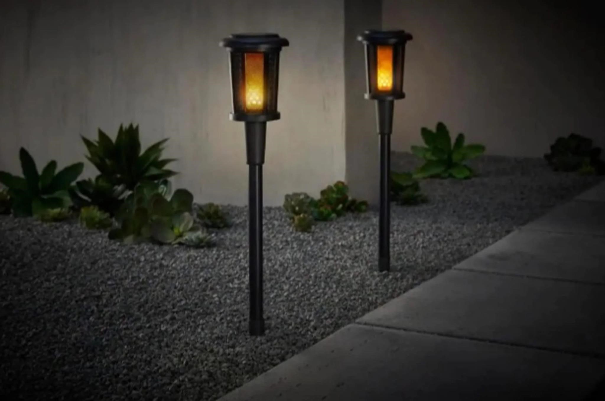 Hampton Bay Ambrose Solar Outdoor Lights (2-Pack)