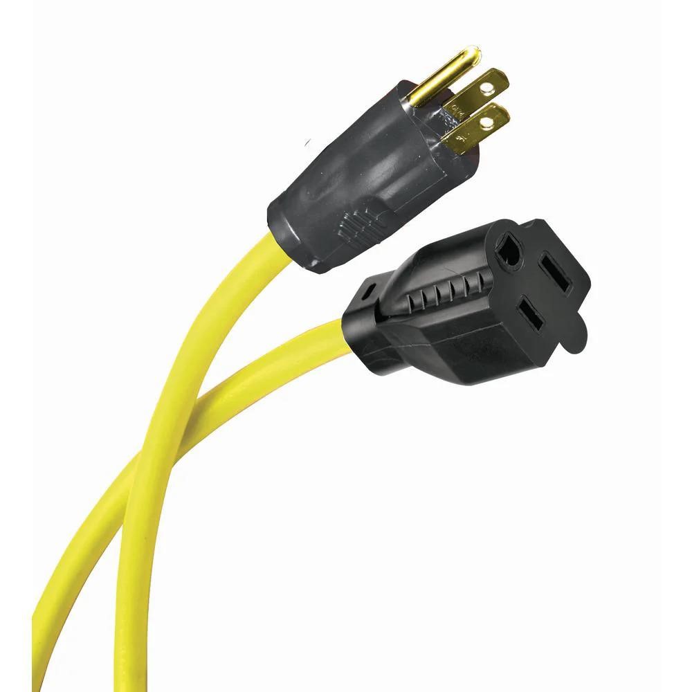 Husky 25 Ft. 12/3 Extension Cord, Yellow
