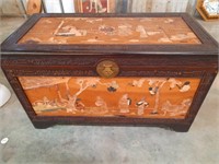 Oriental trunk, stripped - some pieces in bag